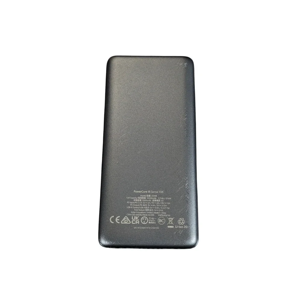 Cc2Ua Anker 10000 mAh Fast Charge Power Bank Dual USB, USB-C - A1248 Slim Design